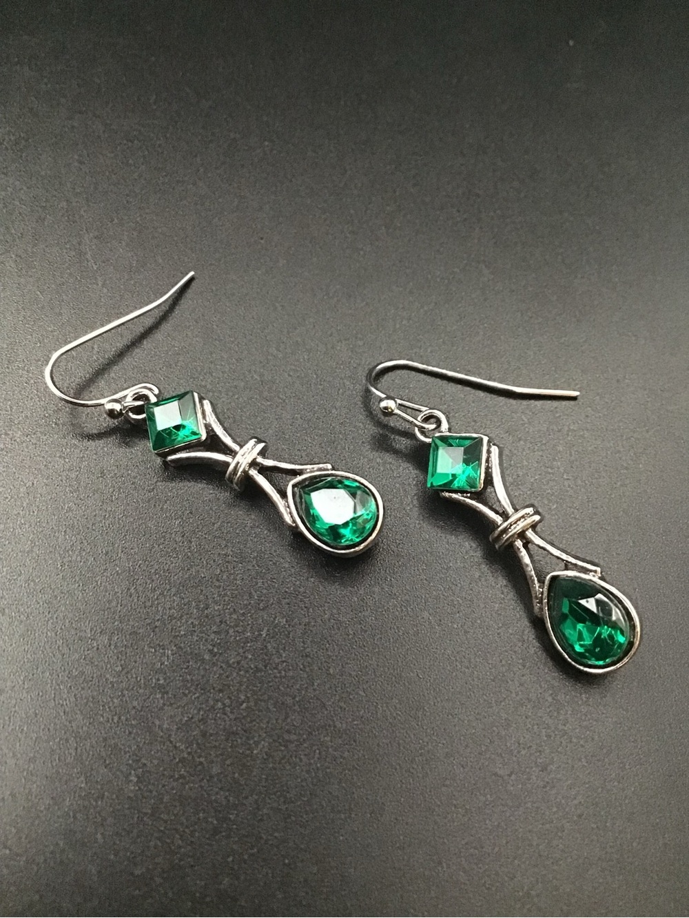 Green Drop Earrings